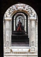 altar in a temple in Nepal