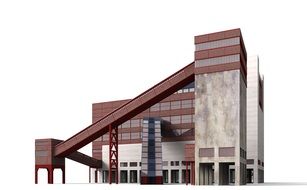 Clipart of architecture of the building on a white background