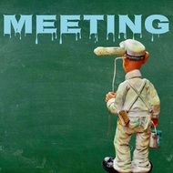 meeting inscription on the board