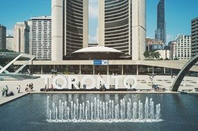 fountain in the pool in Toronto