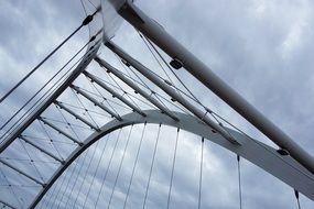 architecture of the bridge on the Baltic Sea in Poland