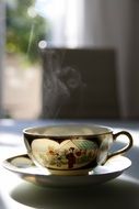 a cup of hot drink