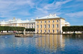 historic baroque building in st. petersburg, peterhof