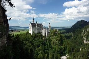 fairytale castle among the trees