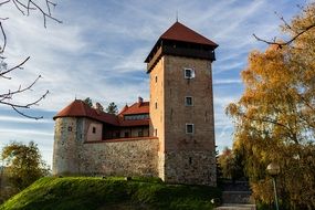 castle on a green hill