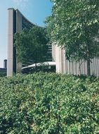 new city hall among the greenery, canada, Toronto