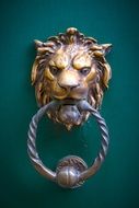 Artistic Sculpture metal handle lion head
