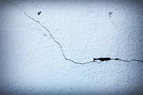 crack on white wall