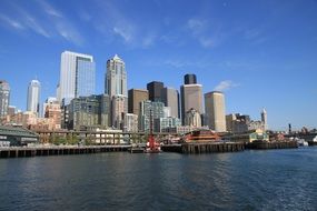 The architecture of the city line of Seattle