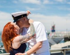 Kissing Veterans Navy