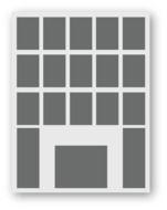 graphic image of a building made of blocks
