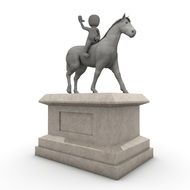 a monument in the form of a man on horseback