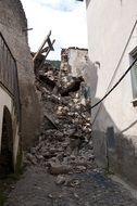 devastation after the earthquake in italy