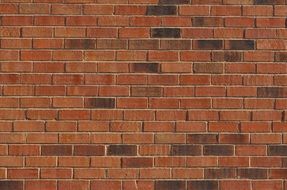 red Brick Wall with brown bricks, background