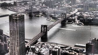 Beautiful black and white drawing of New York
