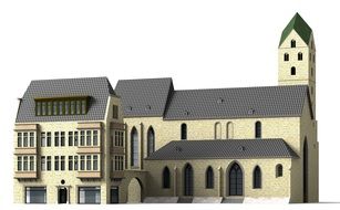 Church on a white background
