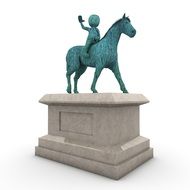 a monument in the form of a man on a horse