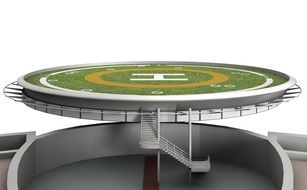 clipart of helicopter landing pad on the building