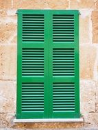 Green window shutter