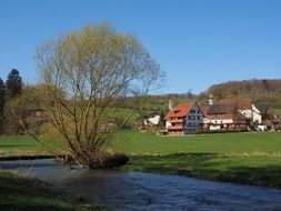 idyllic Unterwilzingen community village