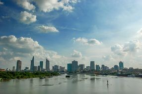 City beneath clouds, vietnam, ho chi minh