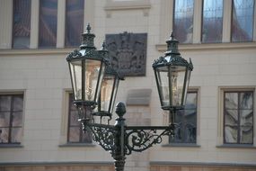 Street lamps in the old town, prague