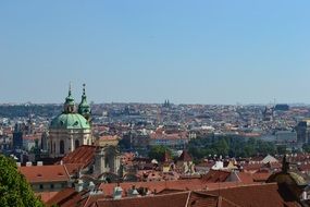 roofs of historic buildings in Prague