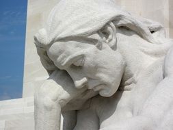 details of white memorial vimy monument