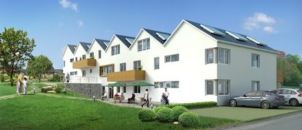 terraced house rendering