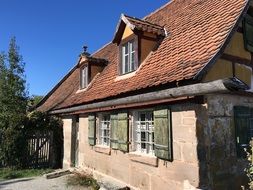 farm house with historical facade