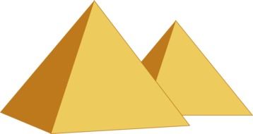 Yellow Egyptian pyramids clipart