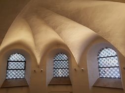 arched ceiling in the church of Jesus