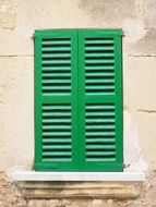 green shutter closed
