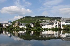 City panorama of Traben-Trarbach, Germany