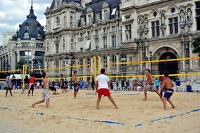 Volleyball game on Beach