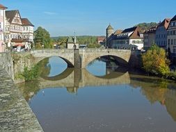 panorama of a medieval country town in southern Germany