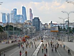 wide avenue in Moscow