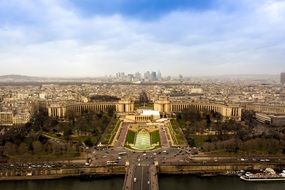 panoramic view of the architecture of paris