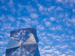 mirror modern building in the clouds