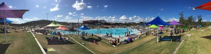 Panorama view of swimming pool