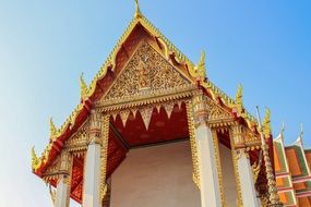 buddhist temple in thailand against sky