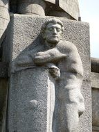 relief of a strong man in hamburg