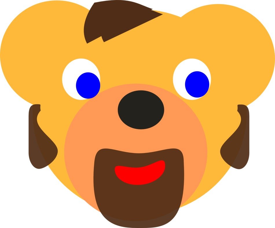 drawn teddy face