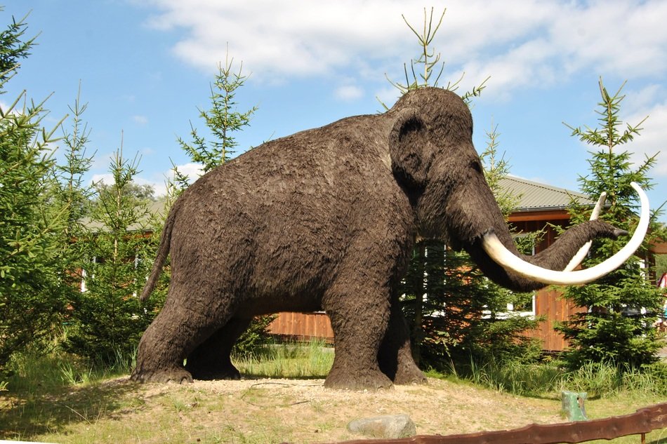 mammoth sculpture in primeval park