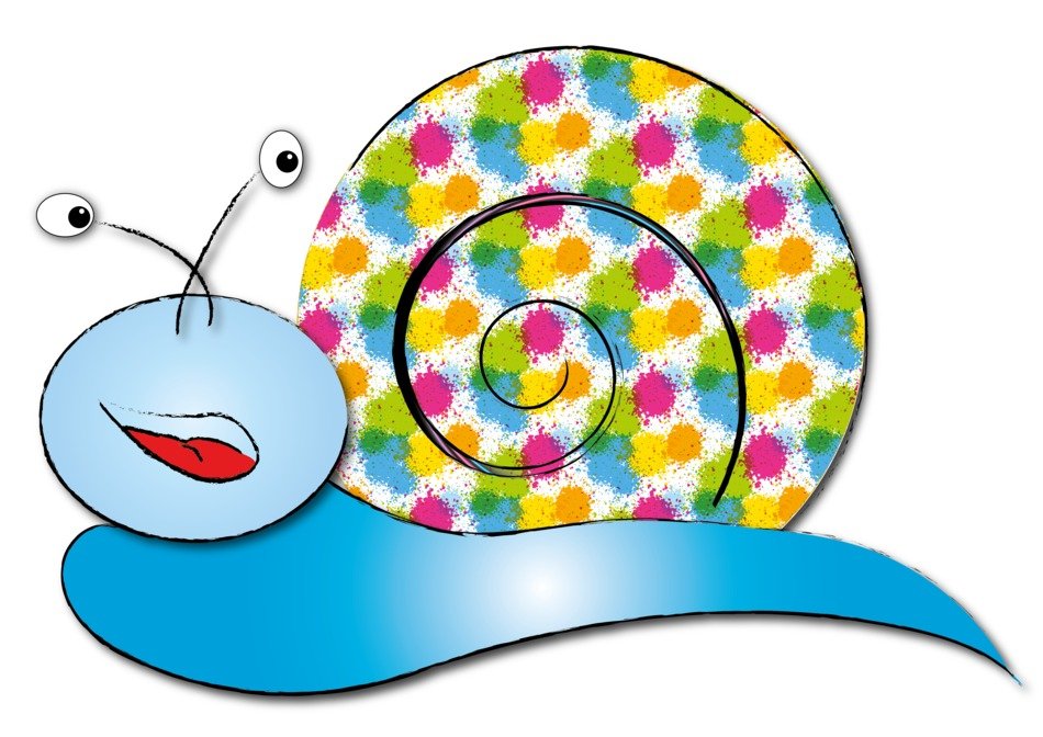 graphic image of a bright snail