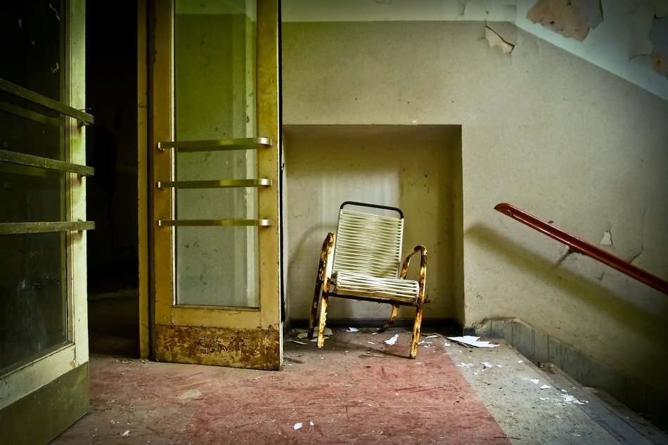 the chair in the abandoned house