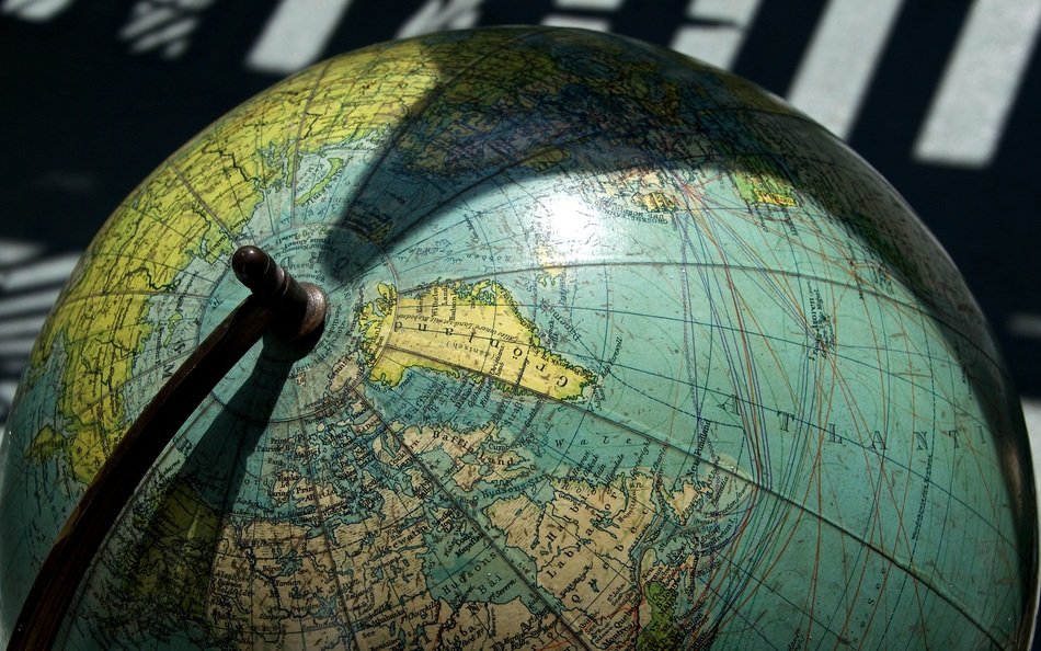the top of the globe