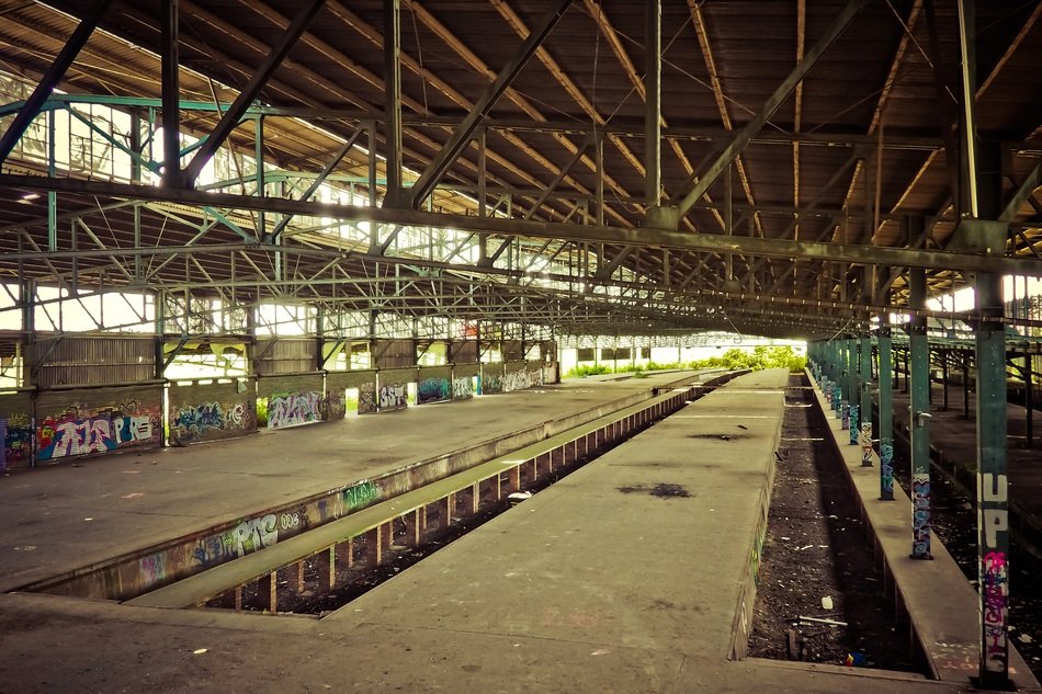 ramshackle old factory
