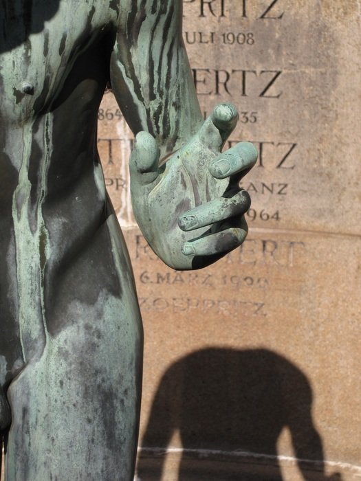 Hand of woman, detail of statue close up