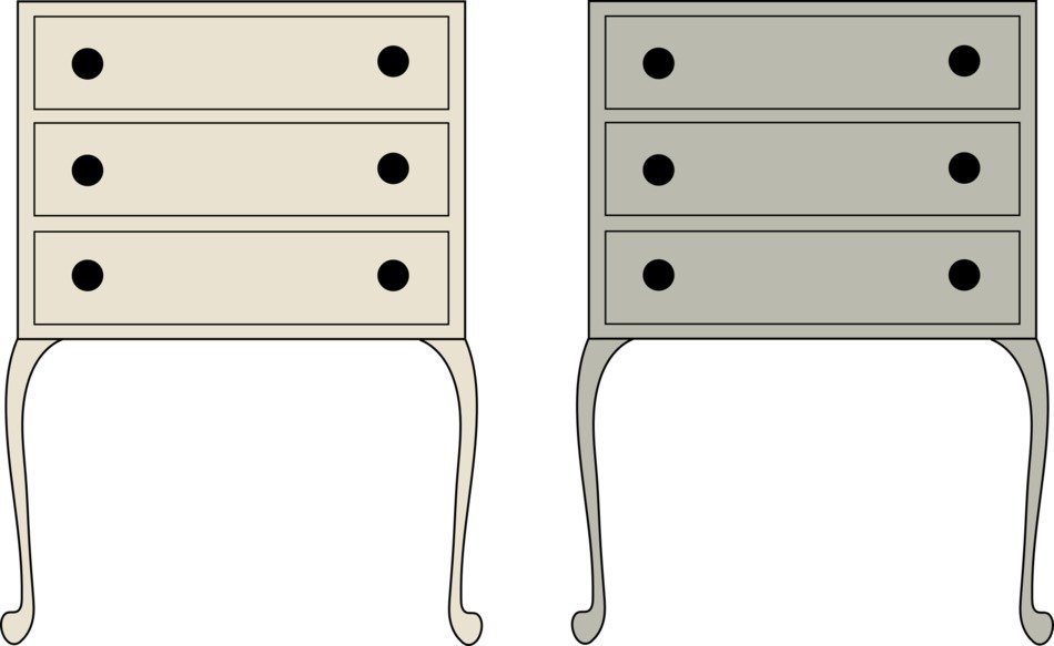 two vintage drawers